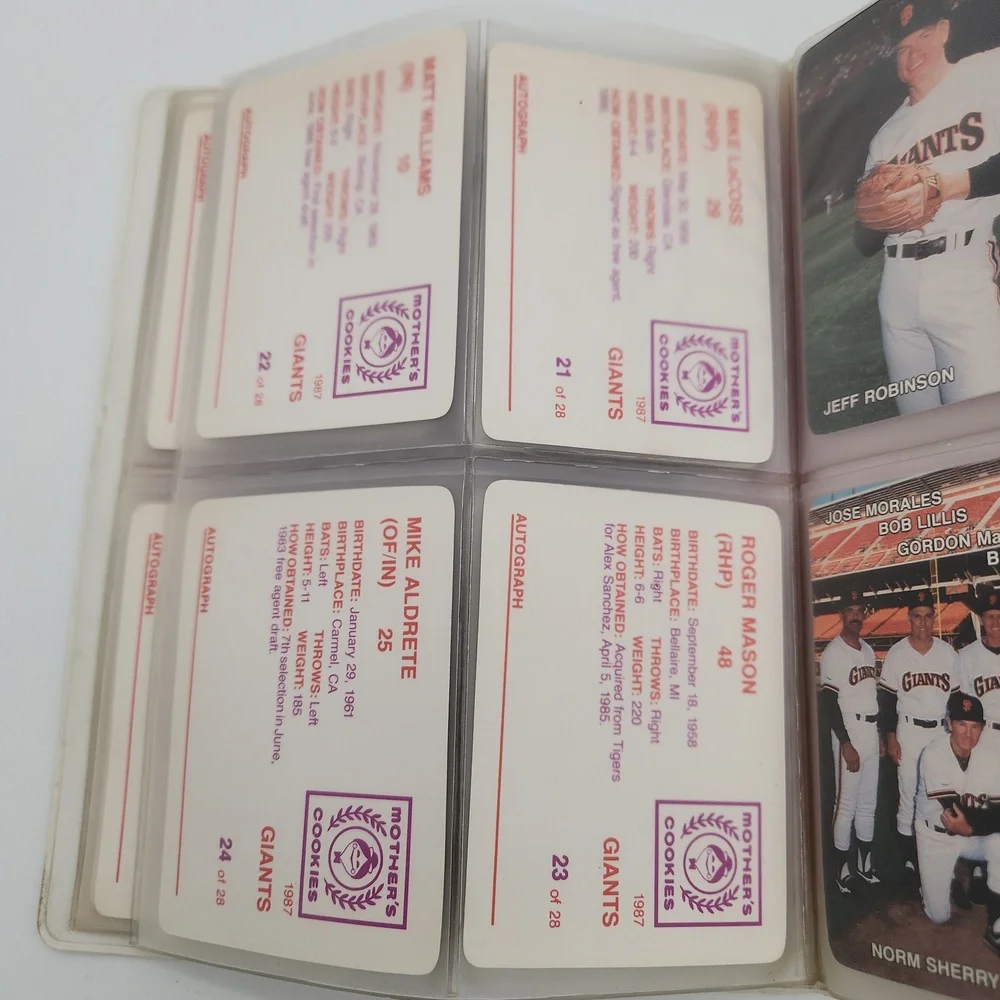 San Francisco Giants Vintage 1987 Mother's Cards Book - Picture 11 of 13